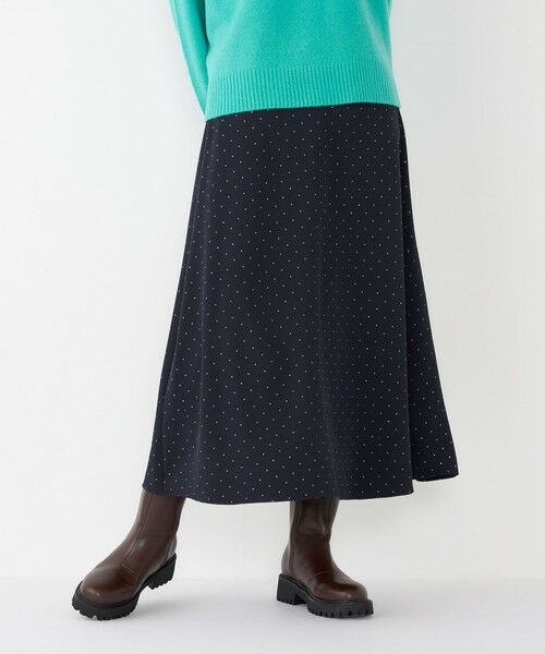SHIPS / シップス ロング・マキシ丈スカート | SHIPS Colors:〈手洗い可能〉グリッタードット フレアスカート | 詳細17