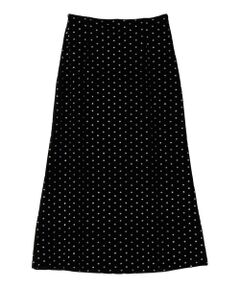 SHIPS / シップス ロング・マキシ丈スカート | SHIPS Colors:〈手洗い可能〉グリッタープリント ポリエステルベロア フレアスカート