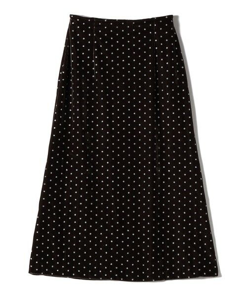 SHIPS / シップス ロング・マキシ丈スカート | SHIPS Colors:〈手洗い可能〉グリッタープリント ポリエステルベロア フレアスカート | 詳細2