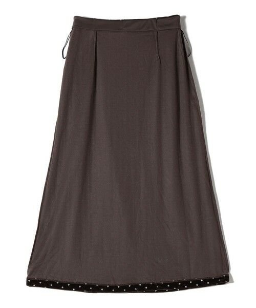 SHIPS / シップス ロング・マキシ丈スカート | SHIPS Colors:〈手洗い可能〉グリッタープリント ポリエステルベロア フレアスカート | 詳細4