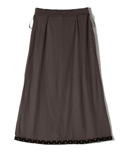 SHIPS / シップス ロング・マキシ丈スカート | SHIPS Colors:〈手洗い可能〉グリッタープリント ポリエステルベロア フレアスカート | 詳細5