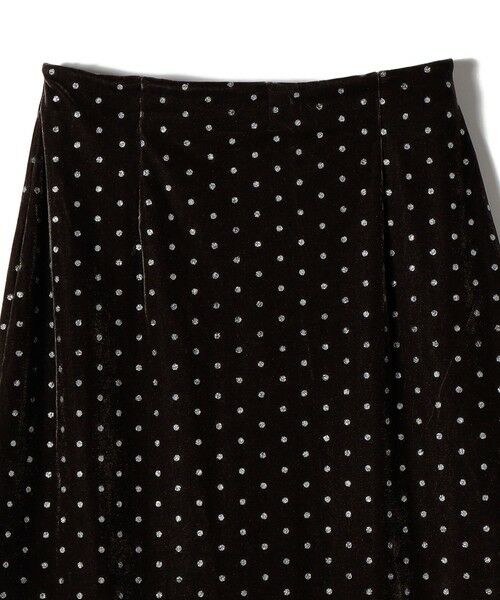 SHIPS / シップス ロング・マキシ丈スカート | SHIPS Colors:〈手洗い可能〉グリッタープリント ポリエステルベロア フレアスカート | 詳細6