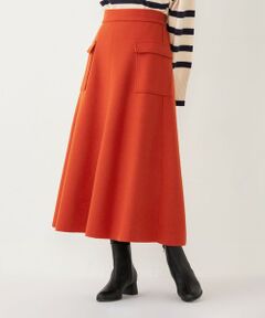 SHIPS / シップス ロング・マキシ丈スカート | SHIPS Colors:〈手洗い可能〉ジャージーメルトン ポケット フレアスカート
