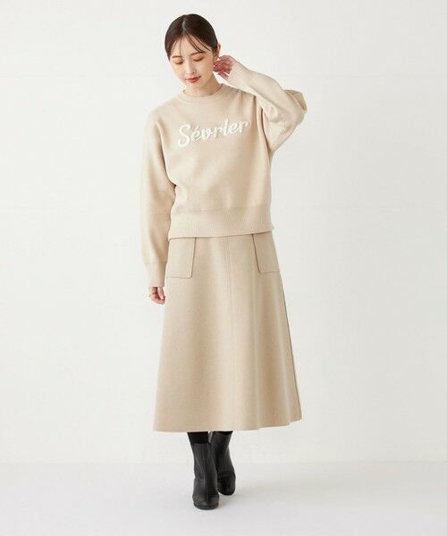 SHIPS / シップス ロング・マキシ丈スカート | SHIPS Colors:〈手洗い可能〉ジャージーメルトン ポケット フレアスカート | 詳細8