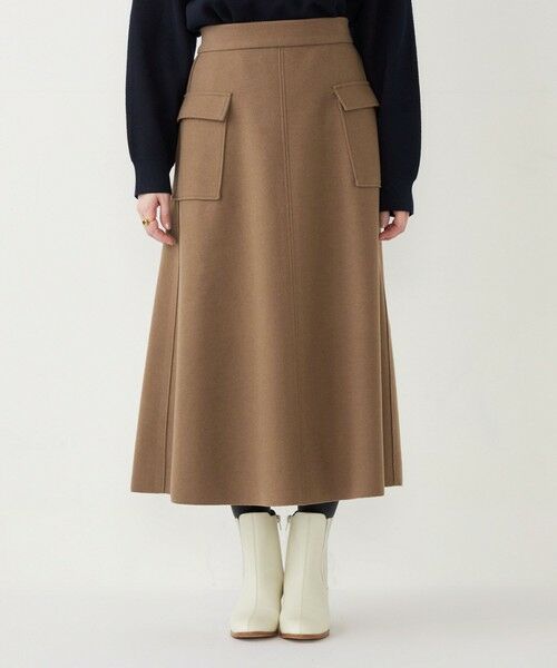 SHIPS / シップス ロング・マキシ丈スカート | SHIPS Colors:〈手洗い可能〉ジャージーメルトン ポケット フレアスカート | 詳細21