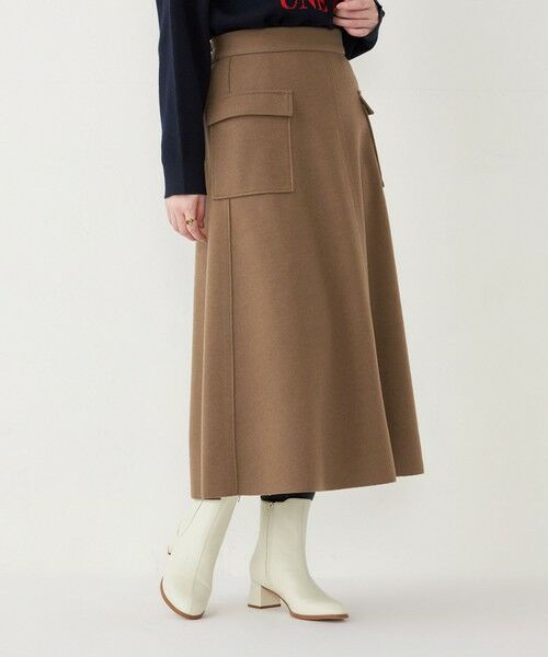 SHIPS / シップス ロング・マキシ丈スカート | SHIPS Colors:〈手洗い可能〉ジャージーメルトン ポケット フレアスカート | 詳細27