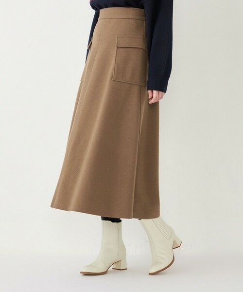 SHIPS / シップス ロング・マキシ丈スカート | SHIPS Colors:〈手洗い可能〉ジャージーメルトン ポケット フレアスカート | 詳細28