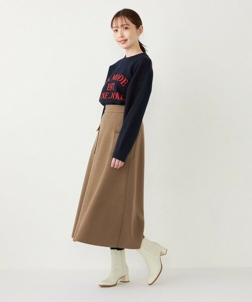 SHIPS / シップス ロング・マキシ丈スカート | SHIPS Colors:〈手洗い可能〉ジャージーメルトン ポケット フレアスカート | 詳細30