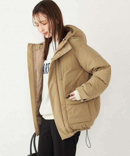 SHIPS for women/シップスウィメン SHIPS Colors: フード ダウン ジャケット◇ キャメル SMALL