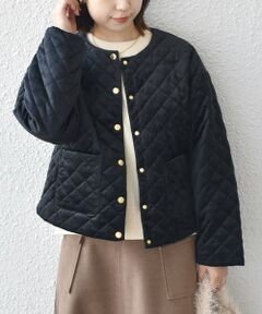 SHIPS / シップス その他アウター | SHIPS Colors:ポリエステルベロア ノーカラー キルティング ジャケット