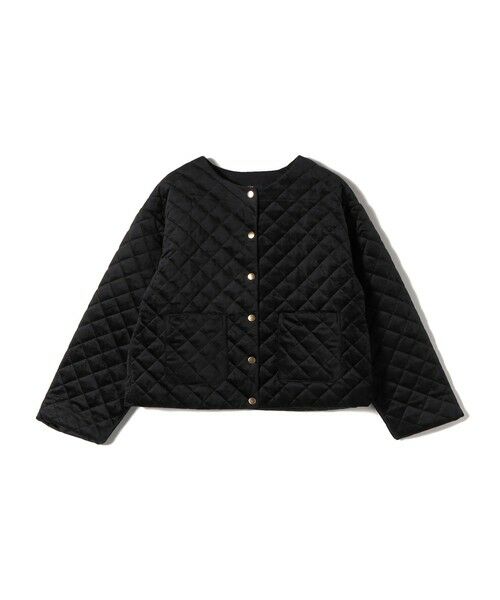 SHIPS / シップス その他アウター | SHIPS Colors:ポリエステルベロア ノーカラー キルティング ジャケット | 詳細1