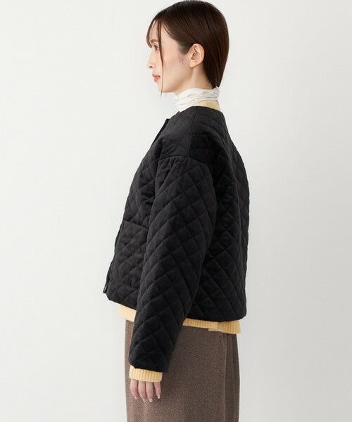 SHIPS / シップス その他アウター | SHIPS Colors:ポリエステルベロア ノーカラー キルティング ジャケット | 詳細4