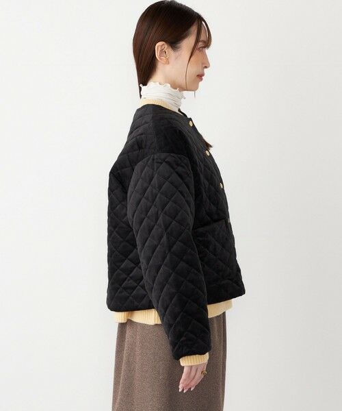 SHIPS / シップス その他アウター | SHIPS Colors:ポリエステルベロア ノーカラー キルティング ジャケット | 詳細6