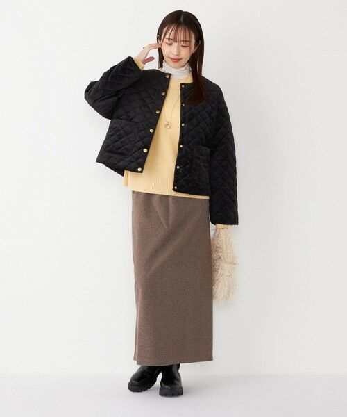 SHIPS / シップス その他アウター | SHIPS Colors:ポリエステルベロア ノーカラー キルティング ジャケット | 詳細7