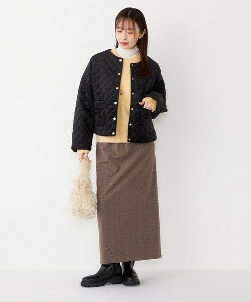 SHIPS / シップス その他アウター | SHIPS Colors:ポリエステルベロア ノーカラー キルティング ジャケット | 詳細11