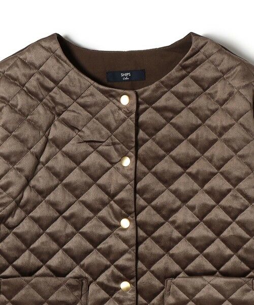 SHIPS / シップス その他アウター | SHIPS Colors:ポリエステルベロア ノーカラー キルティング ジャケット | 詳細20