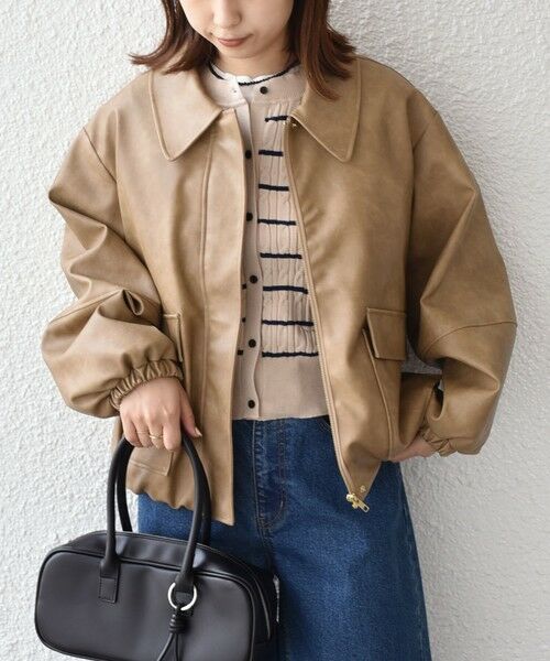 SHIPS / シップス レザーブルゾン・ジャケット | SHIPS Colors:バイカー ジャケット | 詳細26