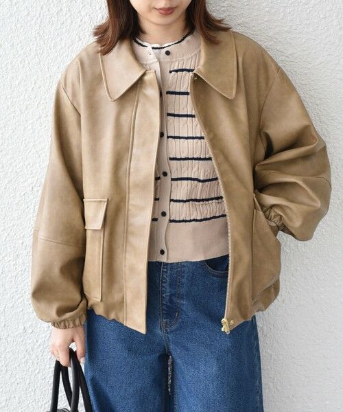 SHIPS / シップス レザーブルゾン・ジャケット | SHIPS Colors:バイカー ジャケット | 詳細27