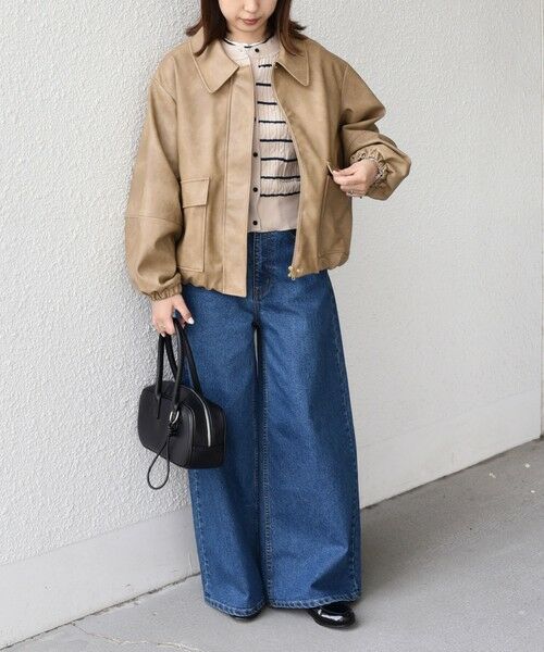 SHIPS / シップス レザーブルゾン・ジャケット | SHIPS Colors:バイカー ジャケット | 詳細28