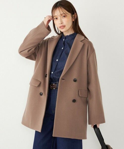 SHIPS for women/シップスウィメン SHIPS Colors:SUPER100 テーラード コート◇ カーキ SMALL SHIPS for women/シップスウィメン SHIPS Colors:SUPER100 テーラード コート◇ カーキ SMALL