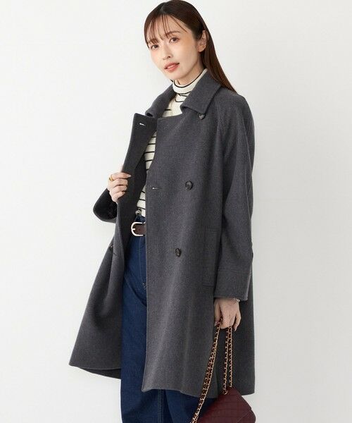 SHIPS / シップス ステンカラーコート | SHIPS Colors:SUPER100 ラグランスリーブ ダブルボタン コート◇ | 詳細4