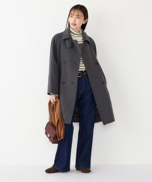 SHIPS / シップス ステンカラーコート | SHIPS Colors:SUPER100 ラグランスリーブ ダブルボタン コート◇ | 詳細6