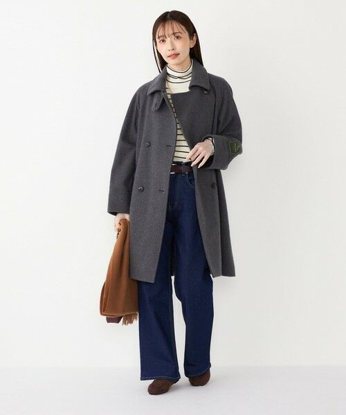 SHIPS / シップス ステンカラーコート | SHIPS Colors:SUPER100 ラグランスリーブ ダブルボタン コート◇ | 詳細7