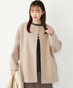 SHIPS / シップス その他アウター | SHIPS Colors:〈手洗い可能〉ジャージーメルトン ノーカラー コート◇