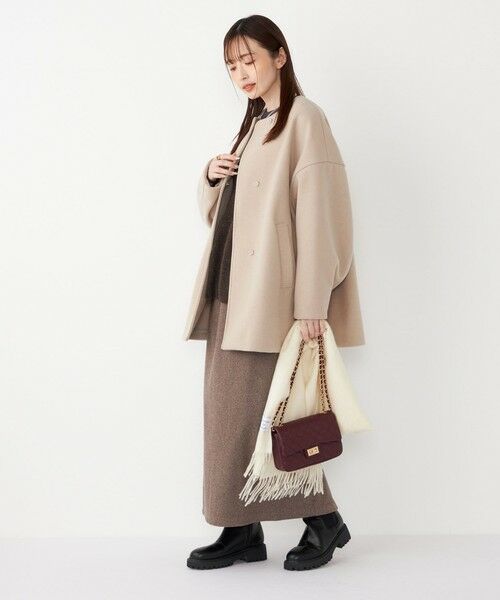 SHIPS / シップス その他アウター | SHIPS Colors:〈手洗い可能〉ジャージーメルトン ノーカラー コート◇ | 詳細8