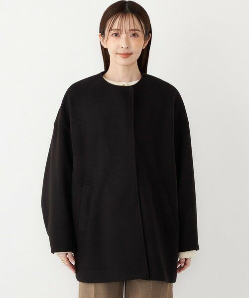 SHIPS / シップス その他アウター | SHIPS Colors:〈手洗い可能〉ジャージーメルトン ノーカラー コート◇ | 詳細11