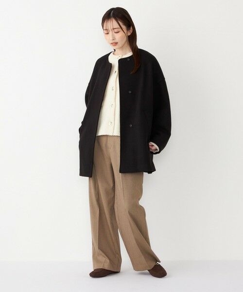 SHIPS / シップス その他アウター | SHIPS Colors:〈手洗い可能〉ジャージーメルトン ノーカラー コート◇ | 詳細15