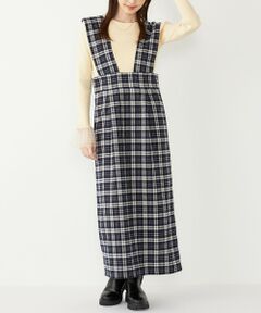 SHIPS / シップス ロング・マキシ丈ワンピース | SHIPS Colors:〈手洗い可能〉リンク チェック ジャンパー スカート