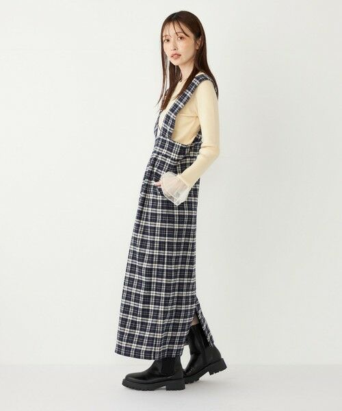 SHIPS / シップス ロング・マキシ丈ワンピース | SHIPS Colors:〈手洗い可能〉リンク チェック ジャンパー スカート | 詳細19