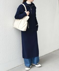 SHIPS / シップス ロング・マキシ丈ワンピース | SHIPS Colors:〈手洗い可能〉ベスト × ニット ワンピース セット◇