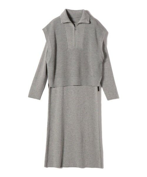SHIPS / シップス ロング・マキシ丈ワンピース | SHIPS Colors:〈手洗い可能〉ベスト × ニット ワンピース セット◇ | 詳細1