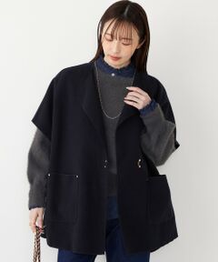 SHIPS / シップス ポンチョ | SHIPS Colors:ダブルフェイス ウールライク オーバー ジレ