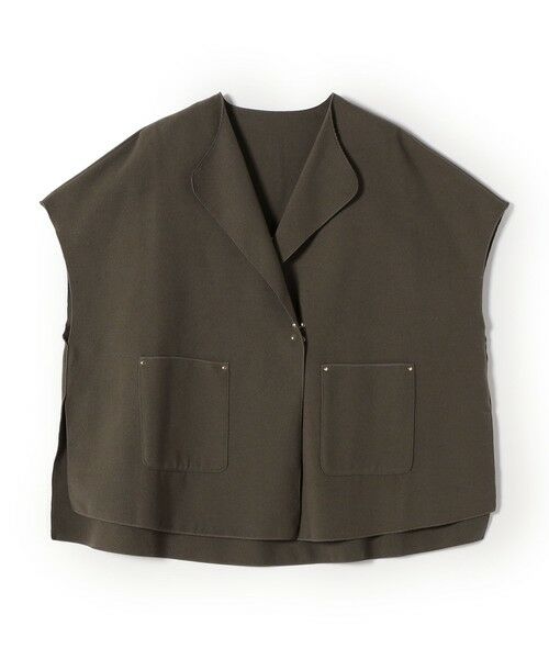 SHIPS / シップス ポンチョ | SHIPS Colors:ダブルフェイス ウールライク オーバー ジレ | 詳細2