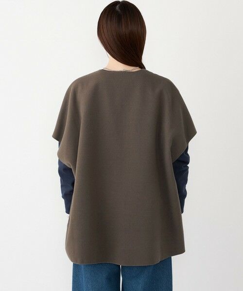 SHIPS / シップス ポンチョ | SHIPS Colors:ダブルフェイス ウールライク オーバー ジレ | 詳細14