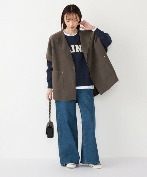 SHIPS / シップス ポンチョ | SHIPS Colors:ダブルフェイス ウールライク オーバー ジレ | 詳細16