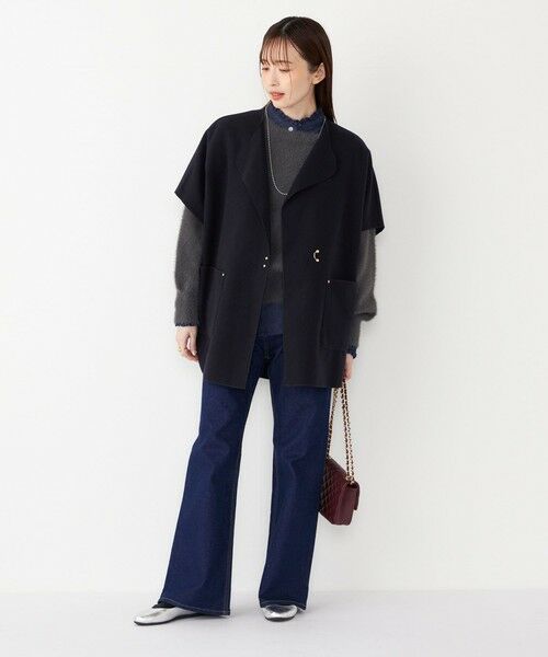 SHIPS / シップス ポンチョ | SHIPS Colors:ダブルフェイス ウールライク オーバー ジレ | 詳細28