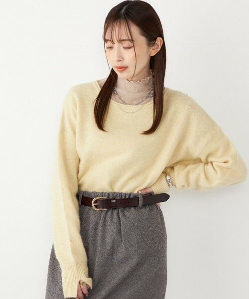 SHIPS / シップス ニット・セーター | SHIPS Colors:フォックス アンゴラ ボートネック ニット◇ | 詳細22