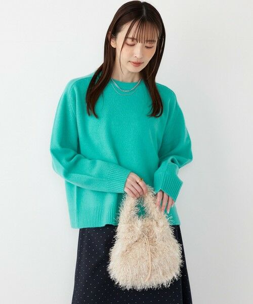 SHIPS for women/シップスウィメン SHIPS Colors:〈手洗い可能〉CASHMILE(R) サドルショルダー ニット グリーン ONE SIZE