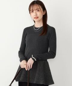 SHIPS / シップス ニット・セーター | SHIPS Colors:〈手洗い可能〉ブークレ コンビ ペプラム ニット◇