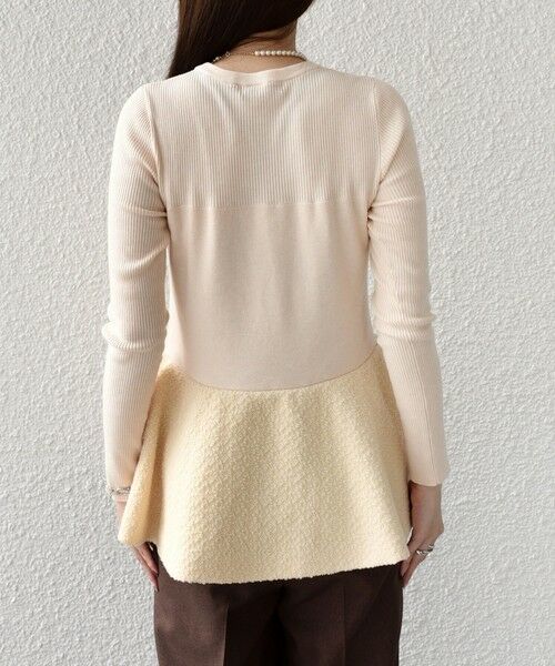 SHIPS / シップス ニット・セーター | SHIPS Colors:〈手洗い可能〉ブークレ コンビ ペプラム ニット◇ | 詳細8