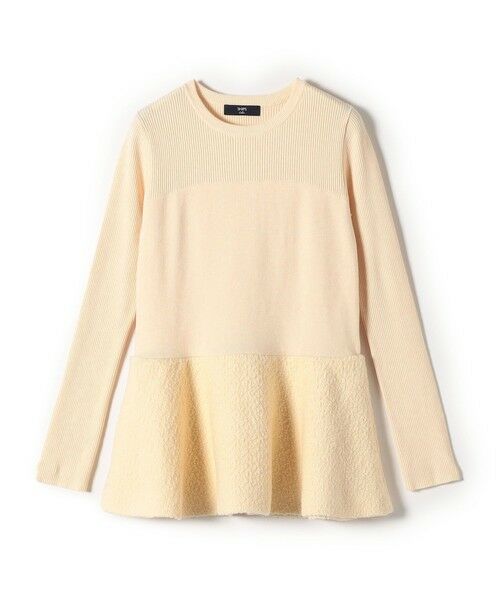 SHIPS / シップス ニット・セーター | SHIPS Colors:〈手洗い可能〉ブークレ コンビ ペプラム ニット◇ | 詳細1