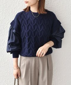 SHIPS / シップス ニット・セーター | SHIPS Colors:〈手洗い可能〉ケーブル ドッキング ニット