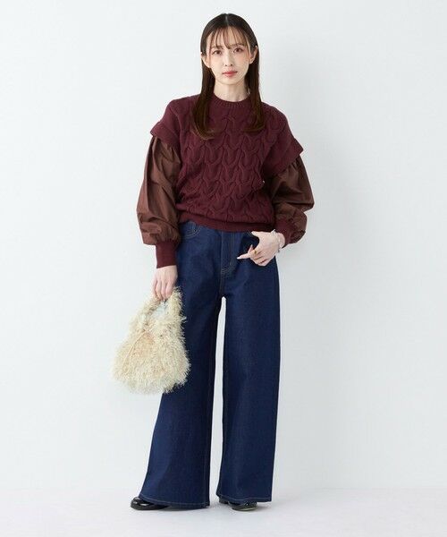 SHIPS / シップス ニット・セーター | SHIPS Colors:〈手洗い可能〉ケーブル ドッキング ニット | 詳細8