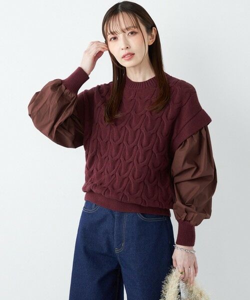 SHIPS / シップス ニット・セーター | SHIPS Colors:〈手洗い可能〉ケーブル ドッキング ニット | 詳細10