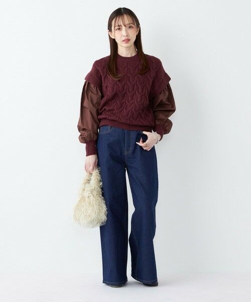 SHIPS / シップス ニット・セーター | SHIPS Colors:〈手洗い可能〉ケーブル ドッキング ニット | 詳細11