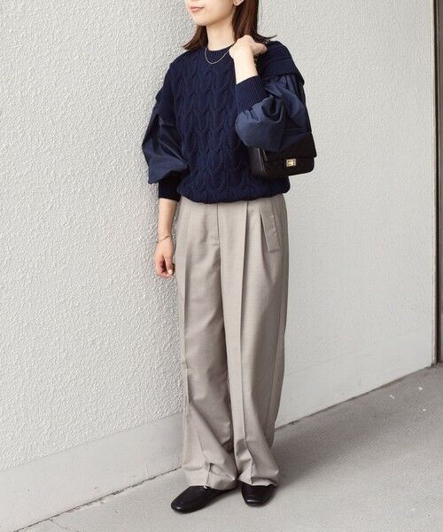 SHIPS / シップス ニット・セーター | SHIPS Colors:〈手洗い可能〉ケーブル ドッキング ニット | 詳細17